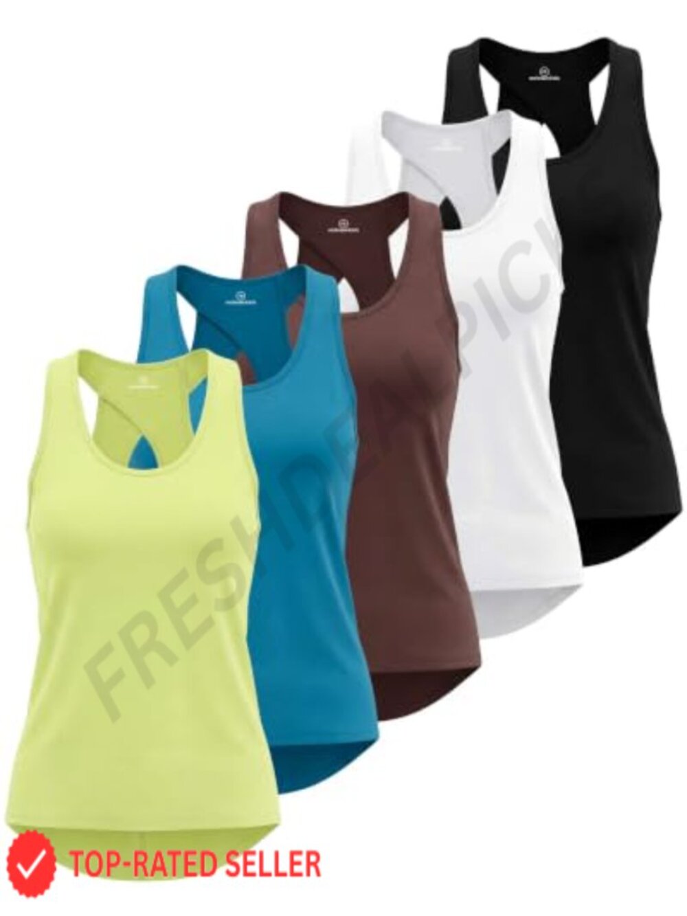 5 Pack Women's Tank Tops Open Back Workout Athletic Gym Yoga
